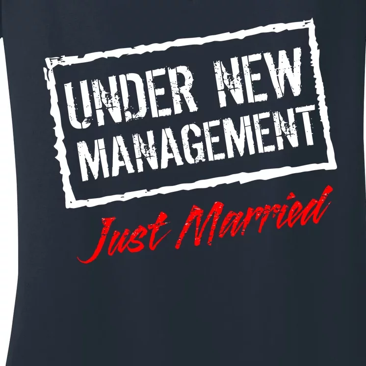 Just Married Under New Management Women's V-Neck T-Shirt