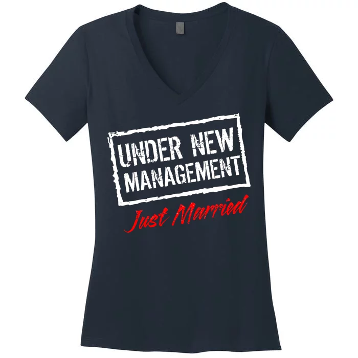 Just Married Under New Management Women's V-Neck T-Shirt