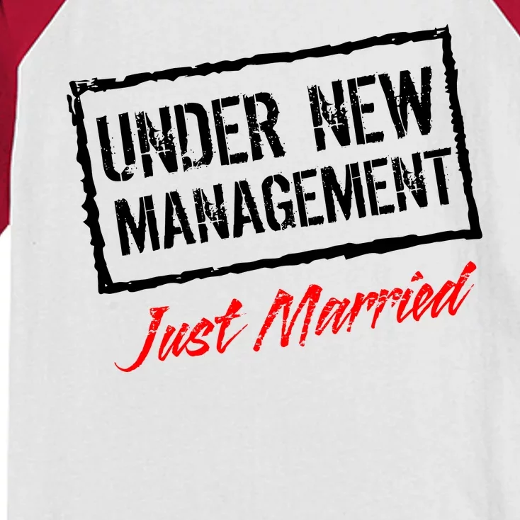 Just Married Under New Management Kids Colorblock Raglan Jersey