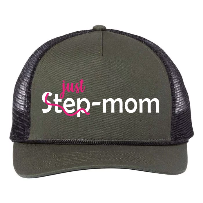 Just Mom Step Mother Retro Rope Trucker Hat Cap