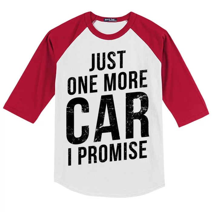 Just One More Car I Promise Kids Colorblock Raglan Jersey