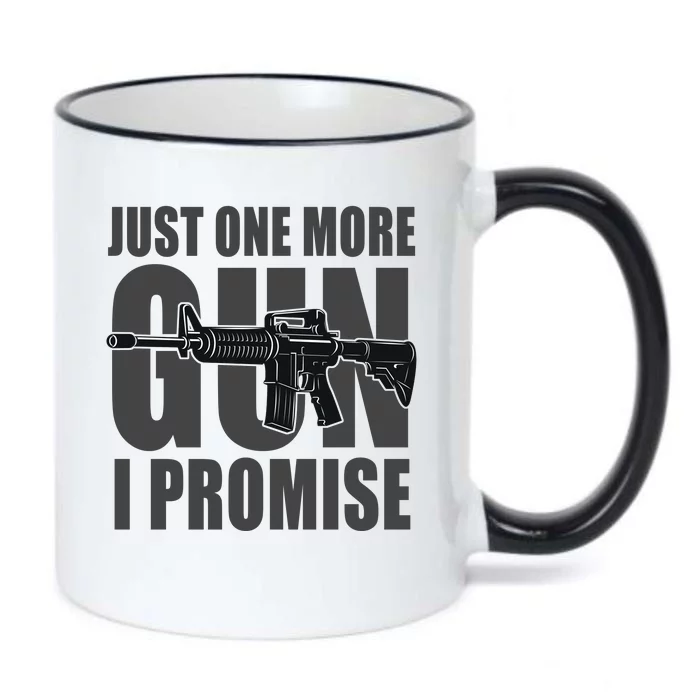 Just one more gun I promise Black Color Changing Mug