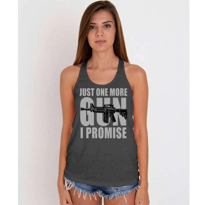 Just one more gun I promise Women's Knotted Racerback Tank