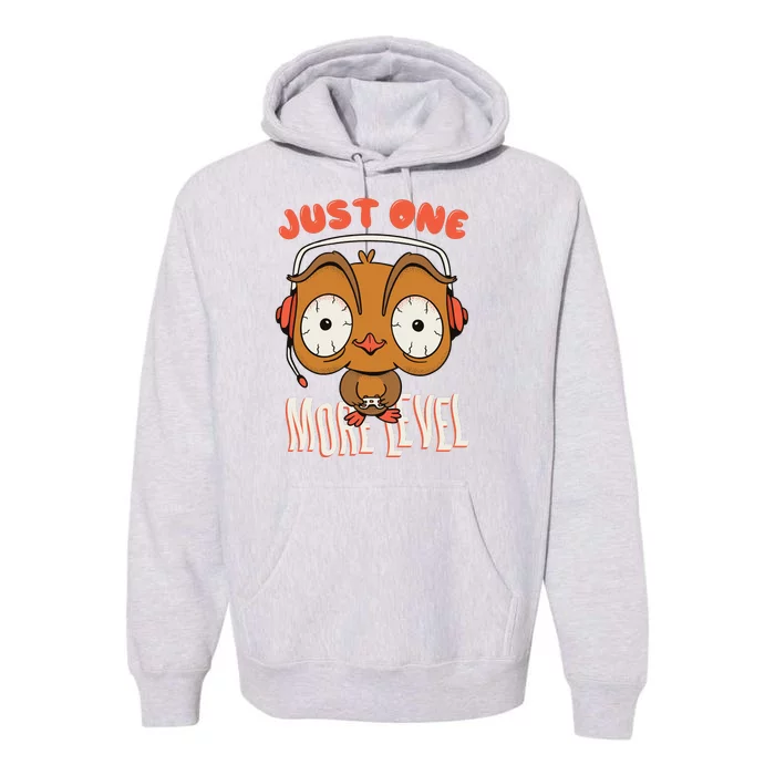 Just One More Level Owl Premium Hoodie