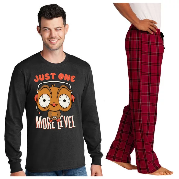 Just One More Level Owl Long Sleeve Pajama Set