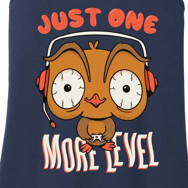 Just One More Level Owl Ladies Essential Tank