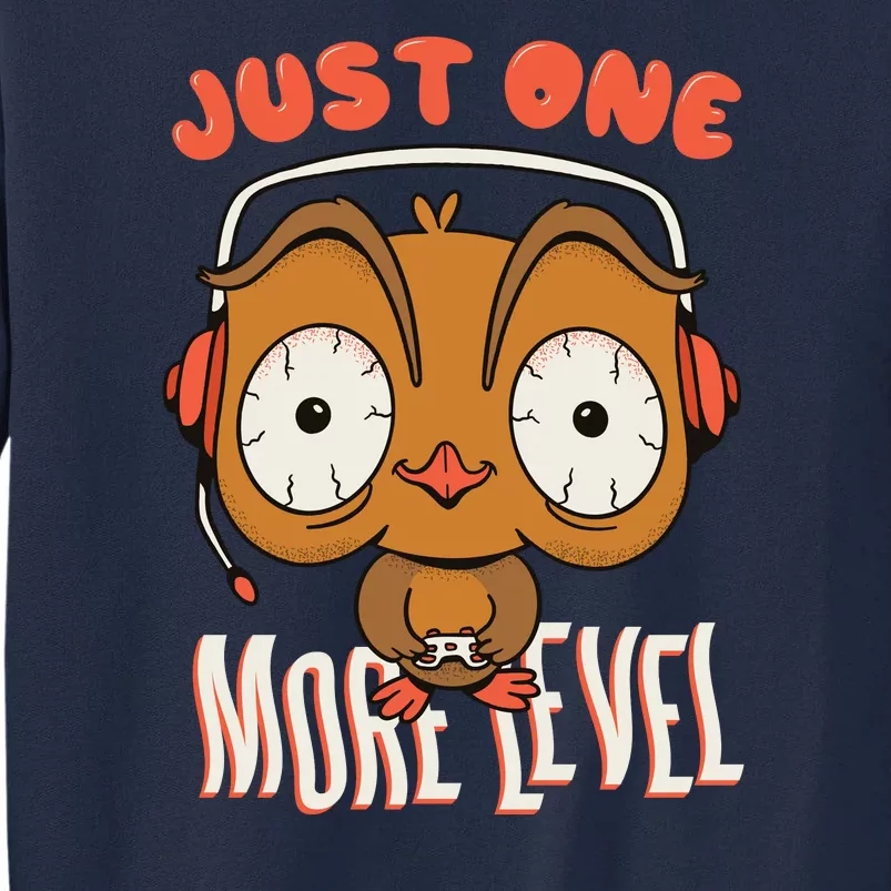 Just One More Level Owl Tall Sweatshirt