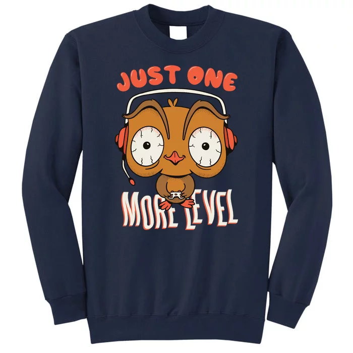 Just One More Level Owl Tall Sweatshirt