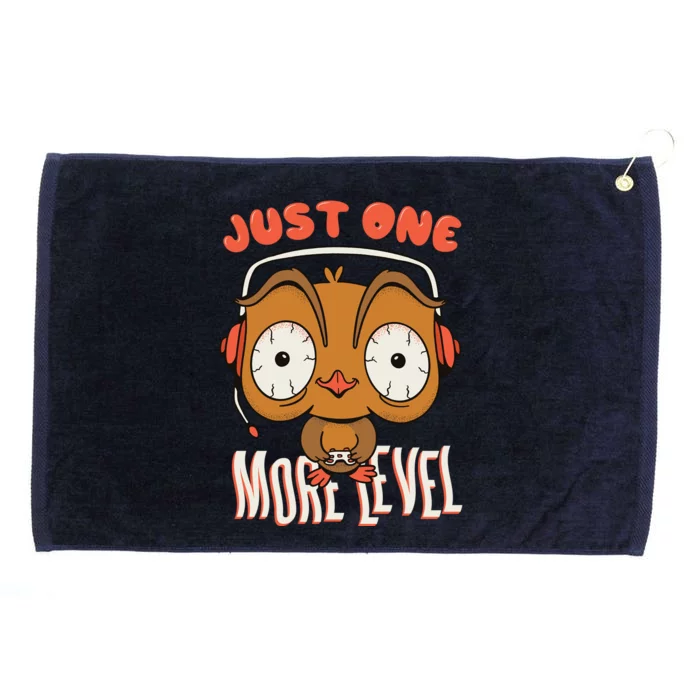 Just One More Level Owl Grommeted Golf Towel