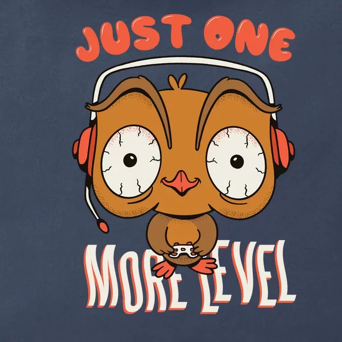 Just One More Level Owl Zip Tote Bag