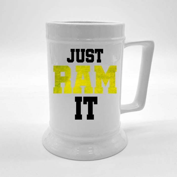 Just Ram It Front & Back Beer Stein