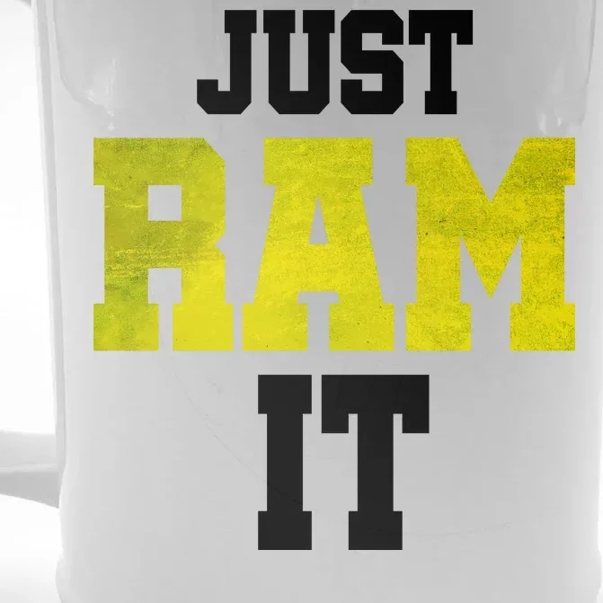 Just Ram It Front & Back Beer Stein