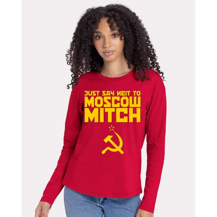 Just Say Neit To Moscow Mitch Womens Cotton Relaxed Long Sleeve T-Shirt