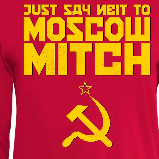 Just Say Neit To Moscow Mitch Womens Cotton Relaxed Long Sleeve T-Shirt