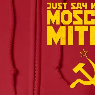 Just Say Neit To Moscow Mitch Full Zip Hoodie