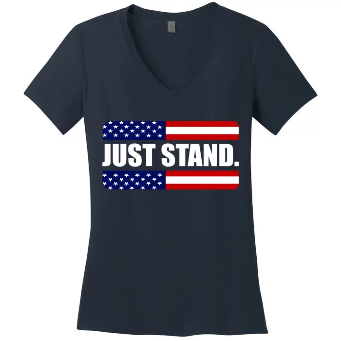 Just Stand Women's V-Neck T-Shirt