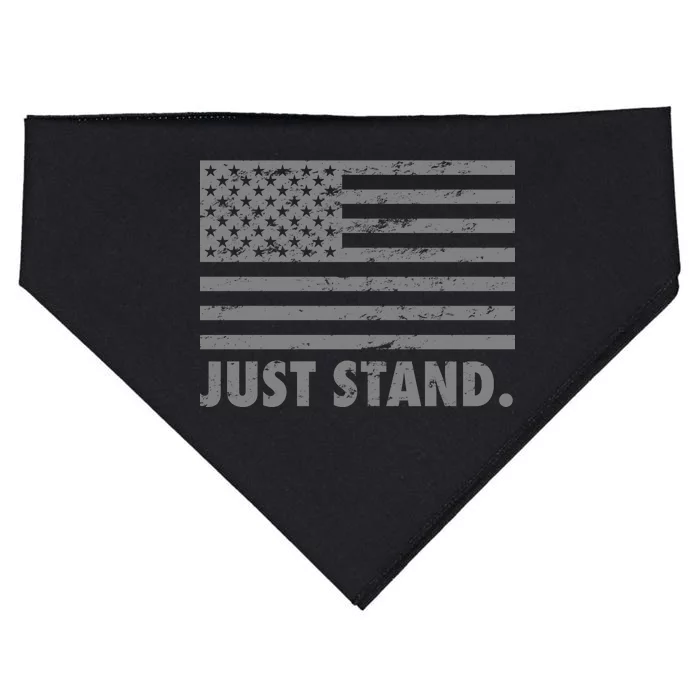 Just Stand Grey Style Flag USA-Made Doggie Bandana