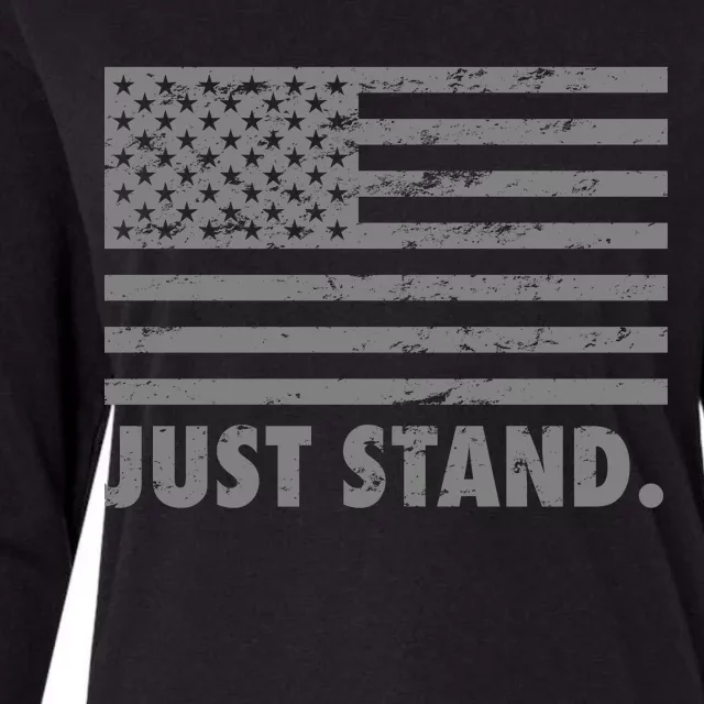 Just Stand Grey Style Flag Womens Cotton Relaxed Long Sleeve T-Shirt