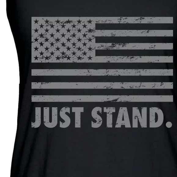 Just Stand Grey Style Flag Ladies Essential Flowy Tank