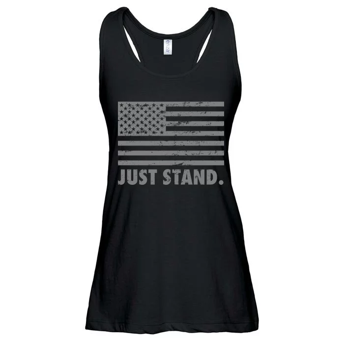 Just Stand Grey Style Flag Ladies Essential Flowy Tank