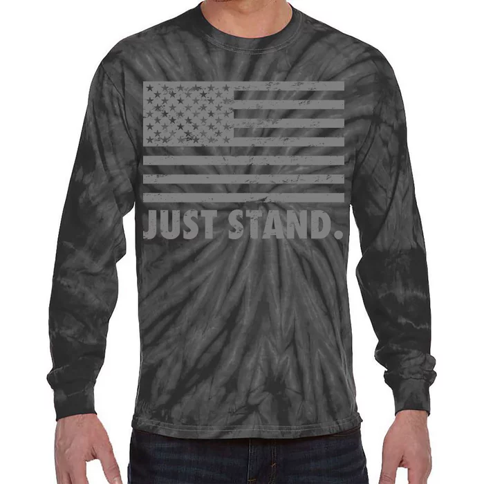 Just Stand Grey Style Flag Tie-Dye Long Sleeve Shirt