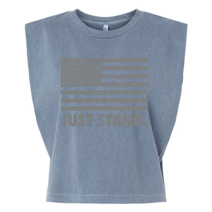 Just Stand Grey Style Flag Garment-Dyed Women's Muscle Tee