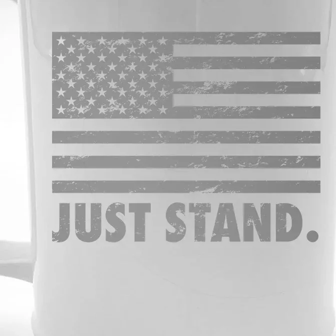 Just Stand Grey Style Flag Front & Back Beer Stein