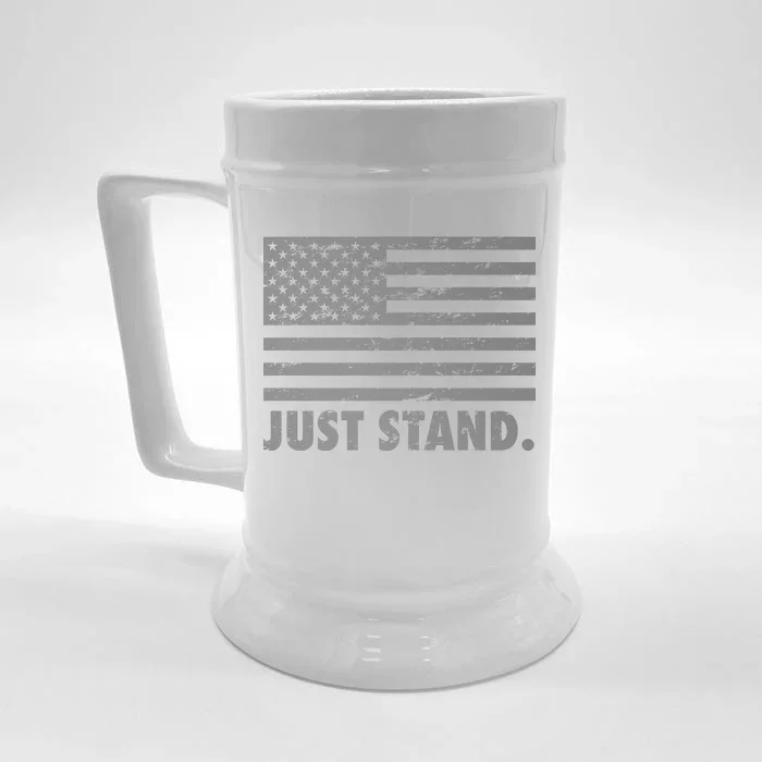 Just Stand Grey Style Flag Front & Back Beer Stein