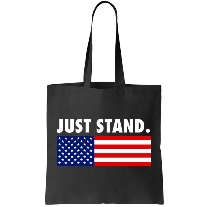 Just Stand Striped American Flag Tote Bag