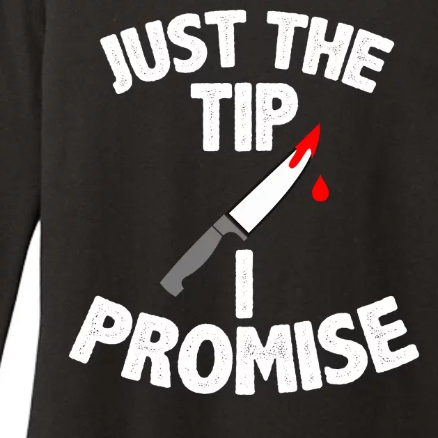 Just The Tip Funny Halloween Knife Womens CVC Long Sleeve Shirt