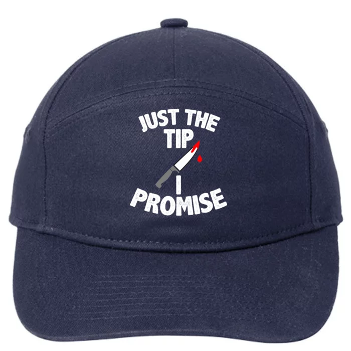 Just The Tip Funny Halloween Knife 7-Panel Snapback Hat