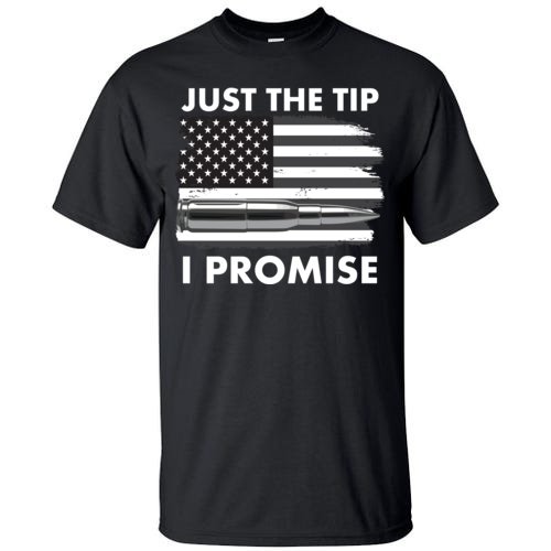 Just the Tip I Promise USA Bullet Flag Tall T-Shirt
