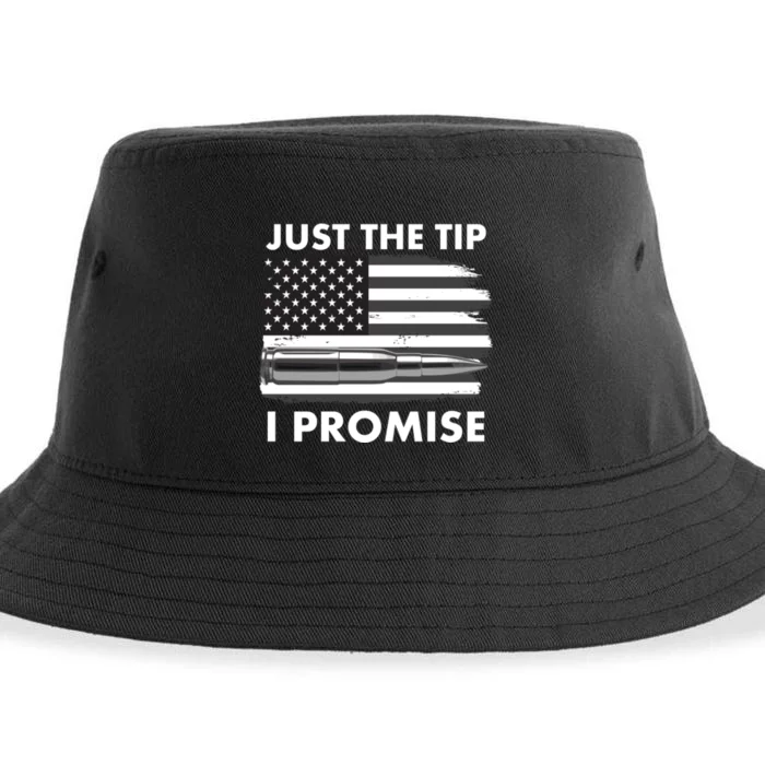 Just the Tip I Promise USA Bullet Flag Sustainable Bucket Hat