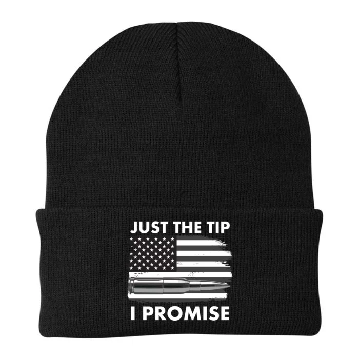 Just the Tip I Promise USA Bullet Flag Knit Cap Winter Beanie