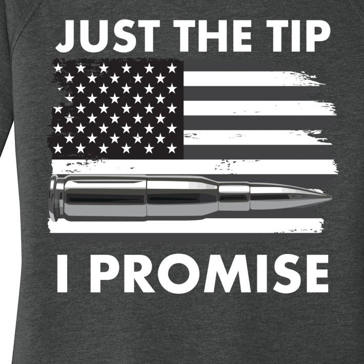 Just the Tip I Promise USA Bullet Flag Women’s Perfect Tri Tunic Long Sleeve Shirt