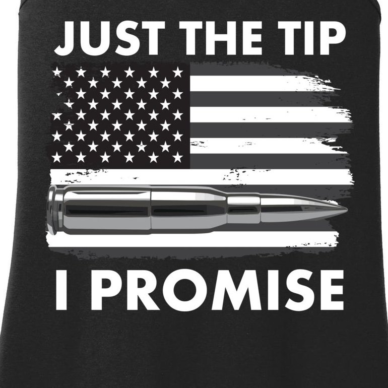 Just the Tip I Promise USA Bullet Flag Ladies Essential Tank