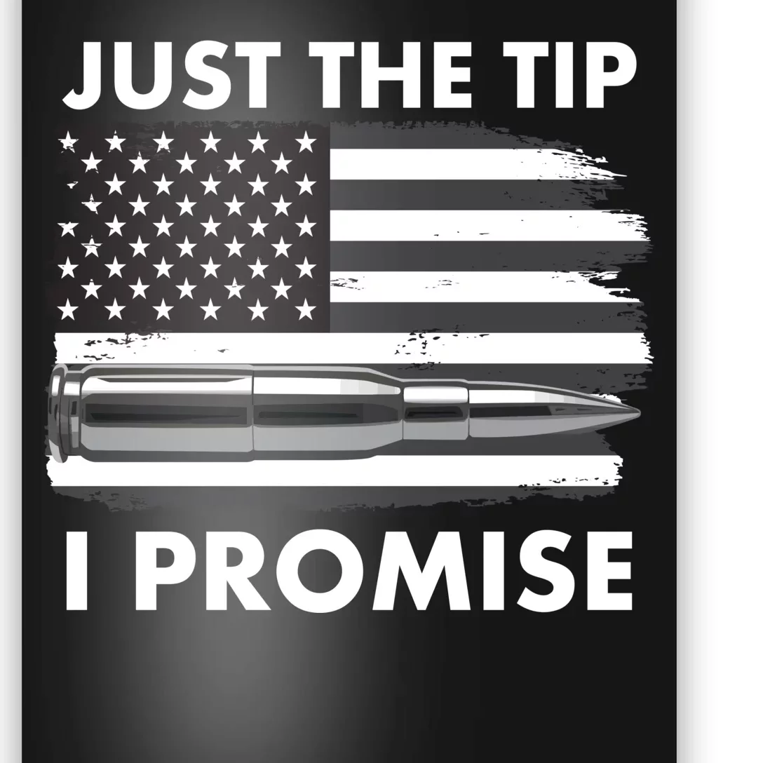 Just the Tip I Promise USA Bullet Flag Poster