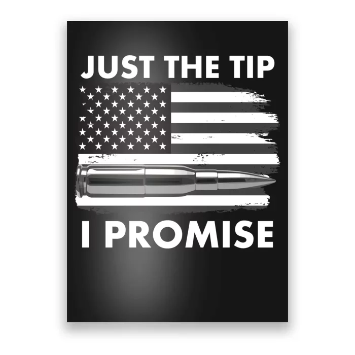 Just the Tip I Promise USA Bullet Flag Poster