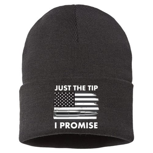 Just the Tip I Promise USA Bullet Flag Sustainable Knit Beanie
