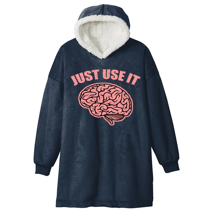 Just Use It Funny Brain Hooded Wearable Blanket