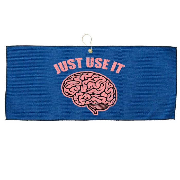 Just Use It Funny Brain Large Microfiber Waffle Golf Towel