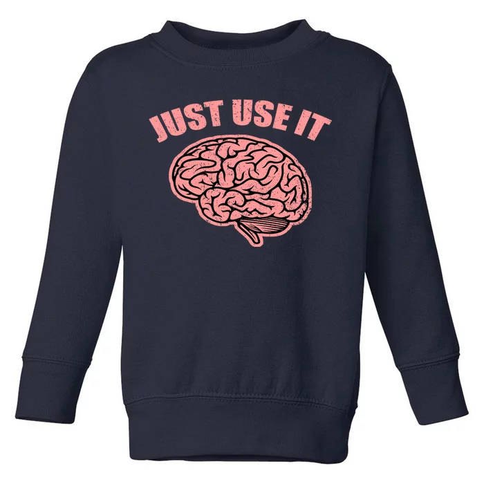 Just Use It Funny Brain Toddler Sweatshirt