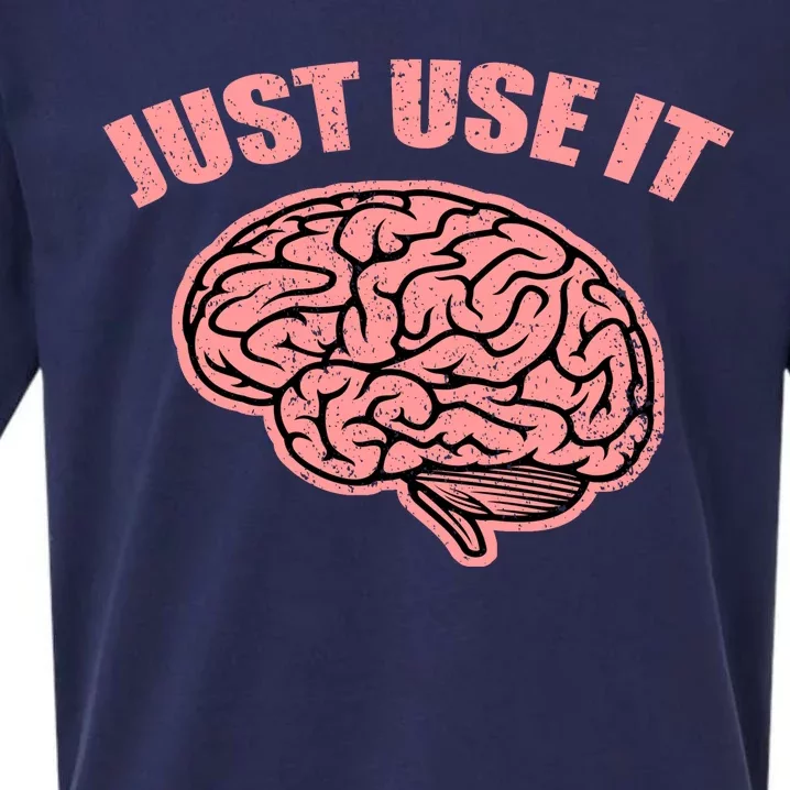 Just Use It Funny Brain Sueded Cloud Jersey T-Shirt