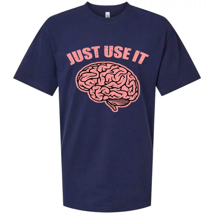 Just Use It Funny Brain Sueded Cloud Jersey T-Shirt