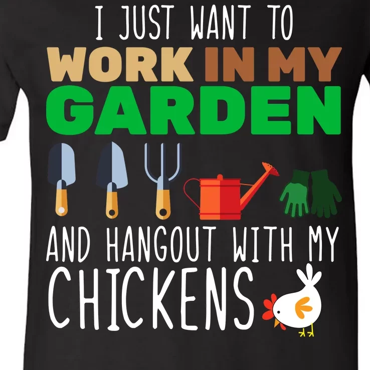 Just Want To Work In My Garden V-Neck T-Shirt