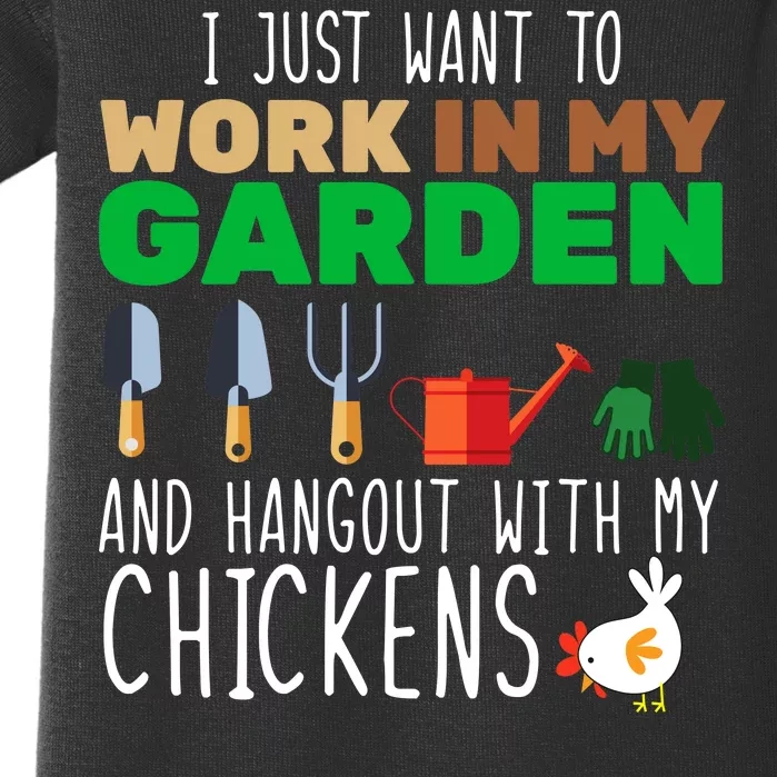 Just Want To Work In My Garden Baby Bodysuit