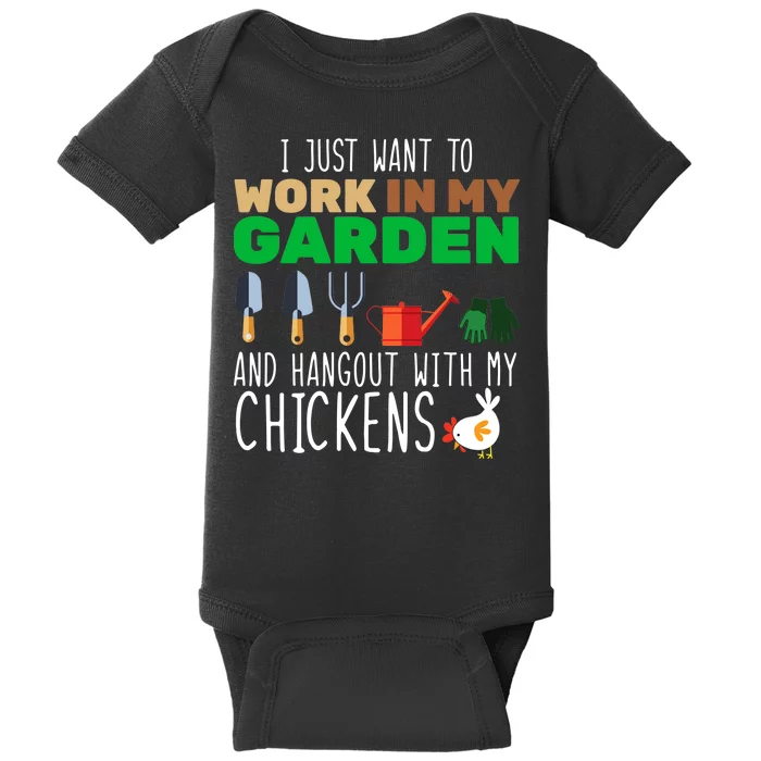 Just Want To Work In My Garden Baby Bodysuit