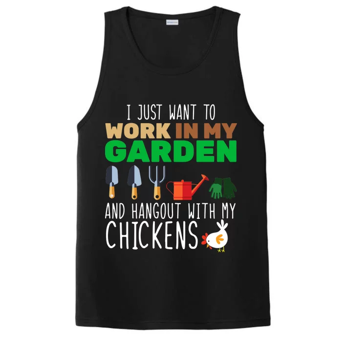 Just Want To Work In My Garden Performance Tank