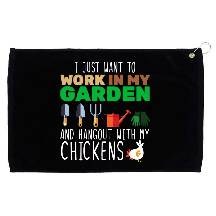 Just Want To Work In My Garden Grommeted Golf Towel