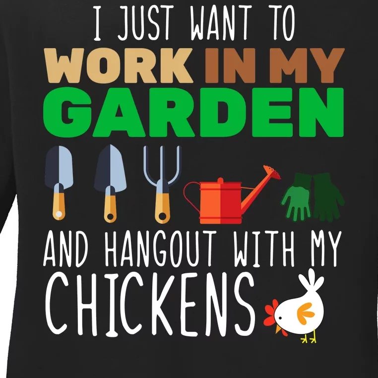 Just Want To Work In My Garden Ladies Long Sleeve Shirt